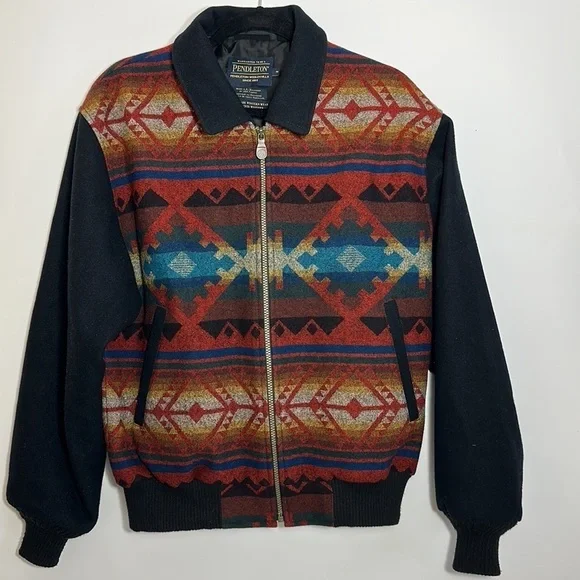 Pendleton M Western Coat Mens Coyote Canyon Big Horn Black DK579 - Picture 3 of 14